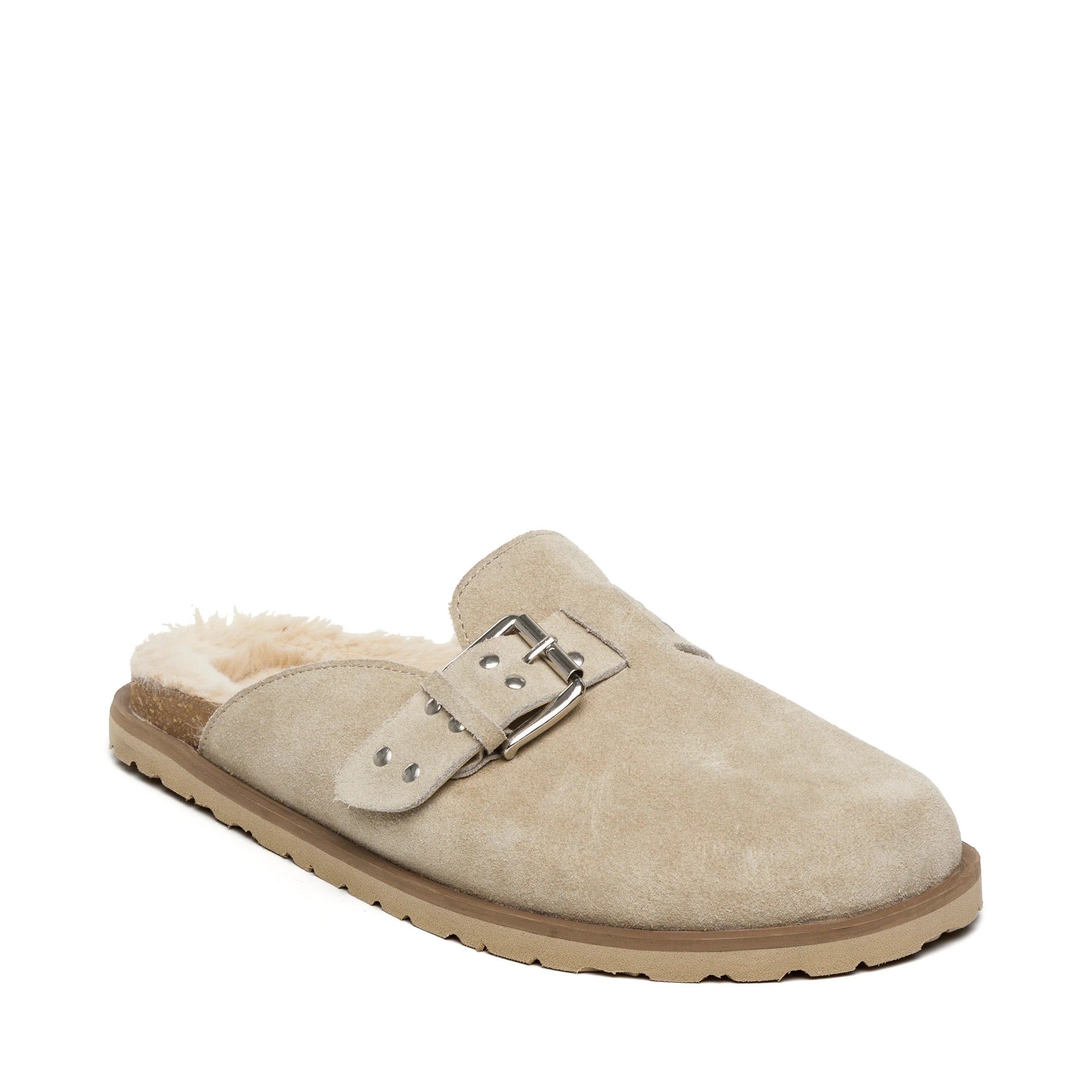 Evergreen Mules Sand Suede- Hover Image