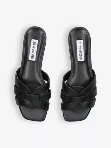 STEVE MADDEN Vcay Sandal Black Leather BLACK