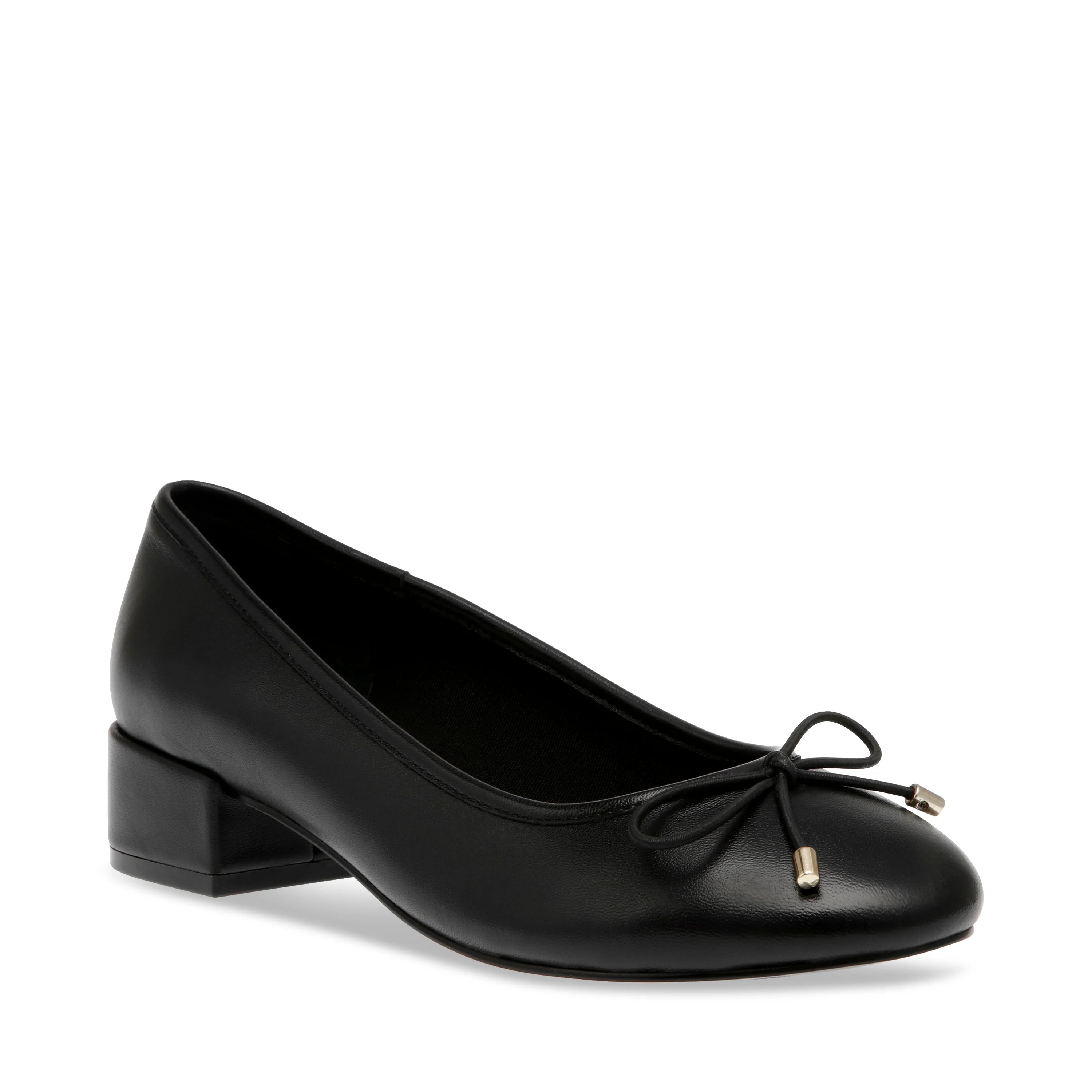 CHERISH BALLERINA BLACK LEATHER- Hover Image