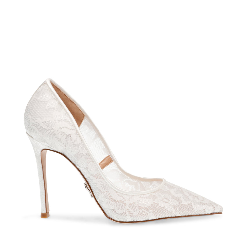 Evelyn-L Pump WHT LACE