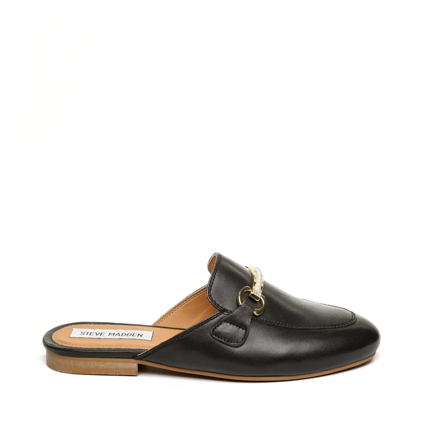 CLEODORA MULE BLACK LEATHER - Steve Madden Polska