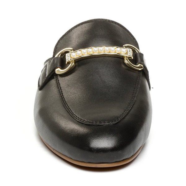 CLEODORA MULE BLACK LEATHER - Steve Madden Polska