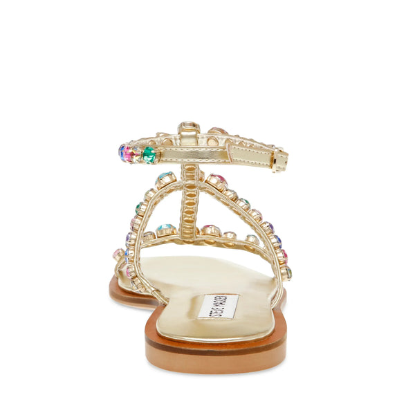 St Lucia Sandal Gold Multi