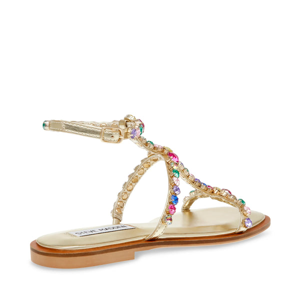 St Lucia Sandal Gold Multi