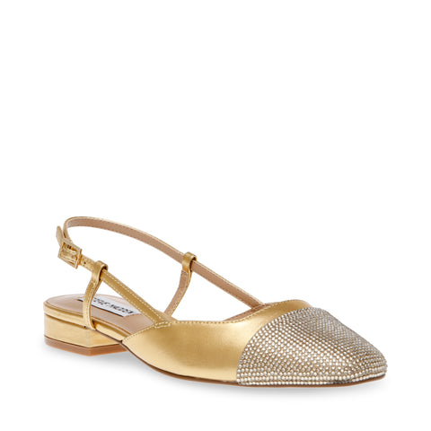 STEVE MADDEN Belinda-R Ballerina Gold Balerínky