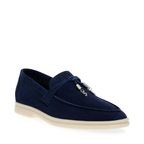 STEVE MADDEN Portland Loafer Navy Suede Balerínky a mokasíny