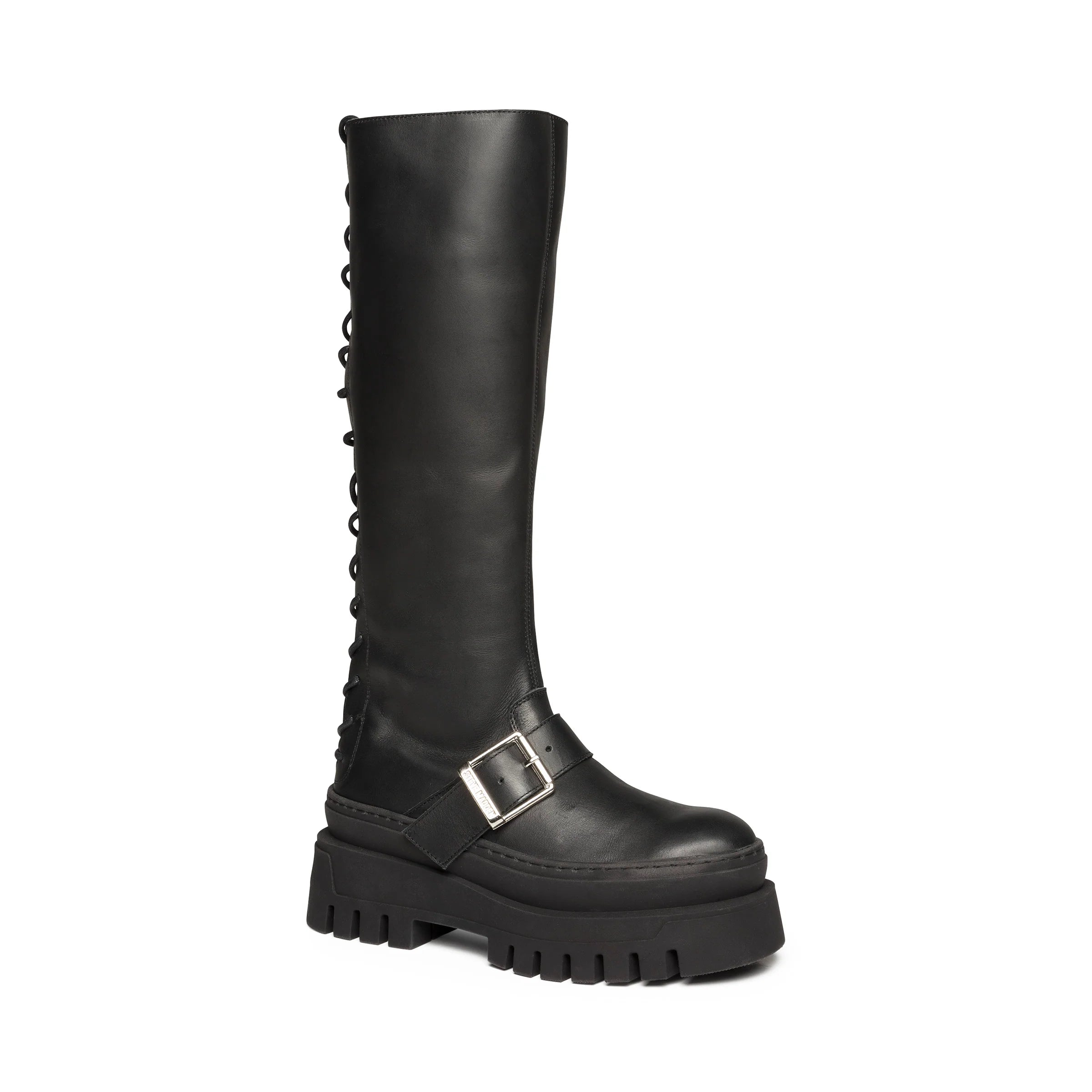 CHEZ BOOTS BLACK LEATHER- Hover Image