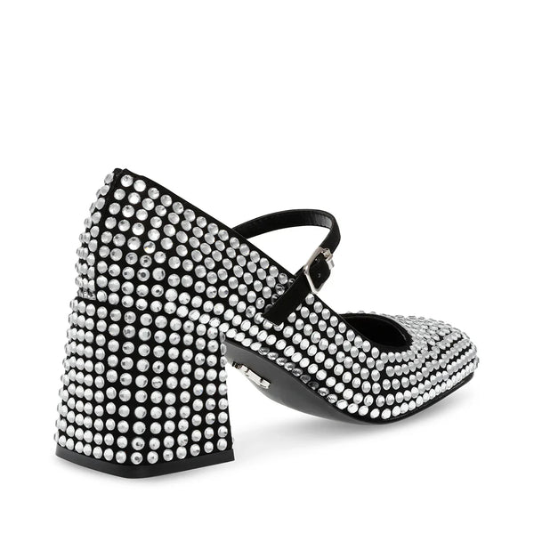 PEP TALK-R HEELED SANDAL RHINESTONE