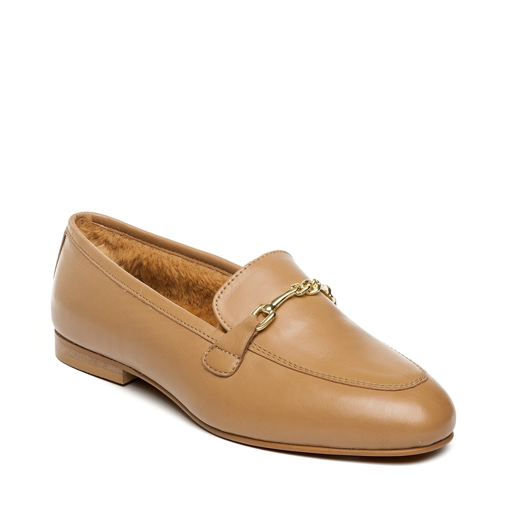 Catareena-F Loafers Tan Leather- Hover Image