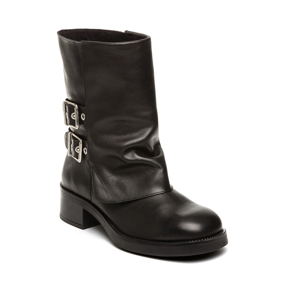 BONFIRE BOOTS BLACK LEATHER- Hover Image