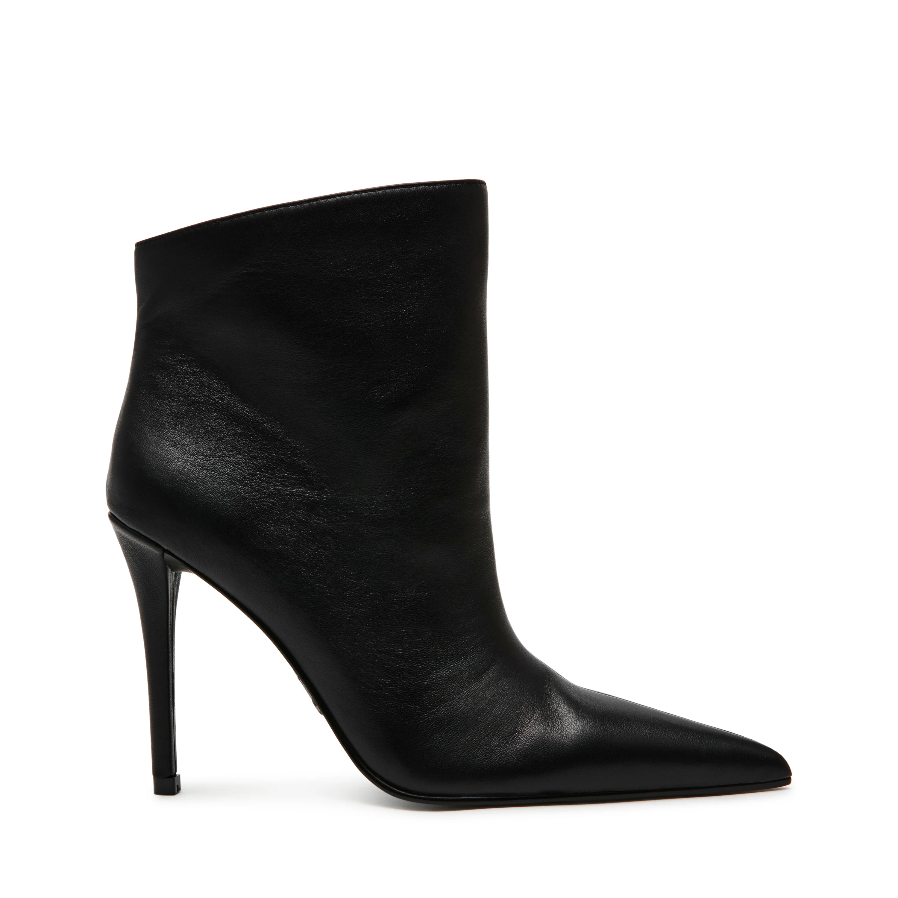 SENTINEL HEELED ANKLE BOOTS BLACK LEATHER