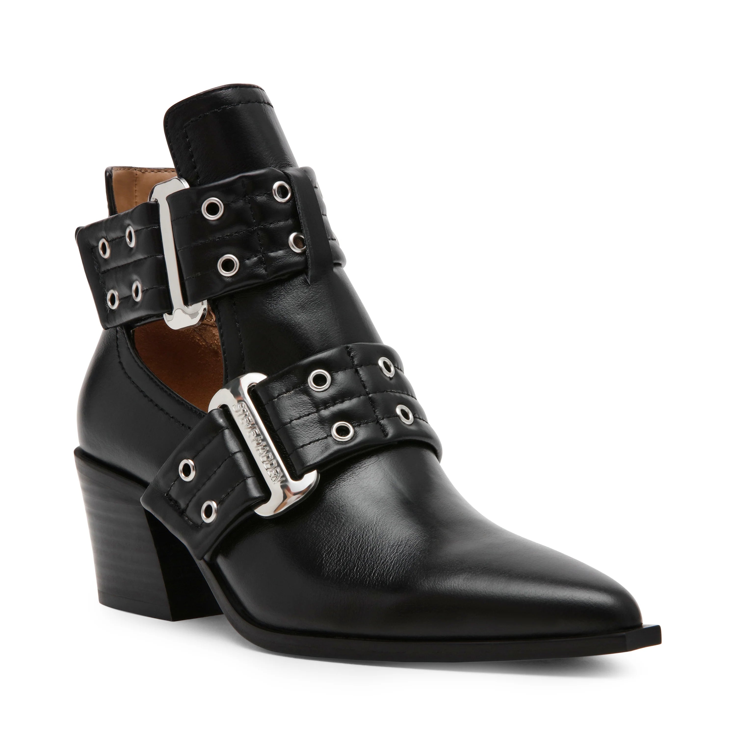 Giustine Boots Black Leather- Hover Image