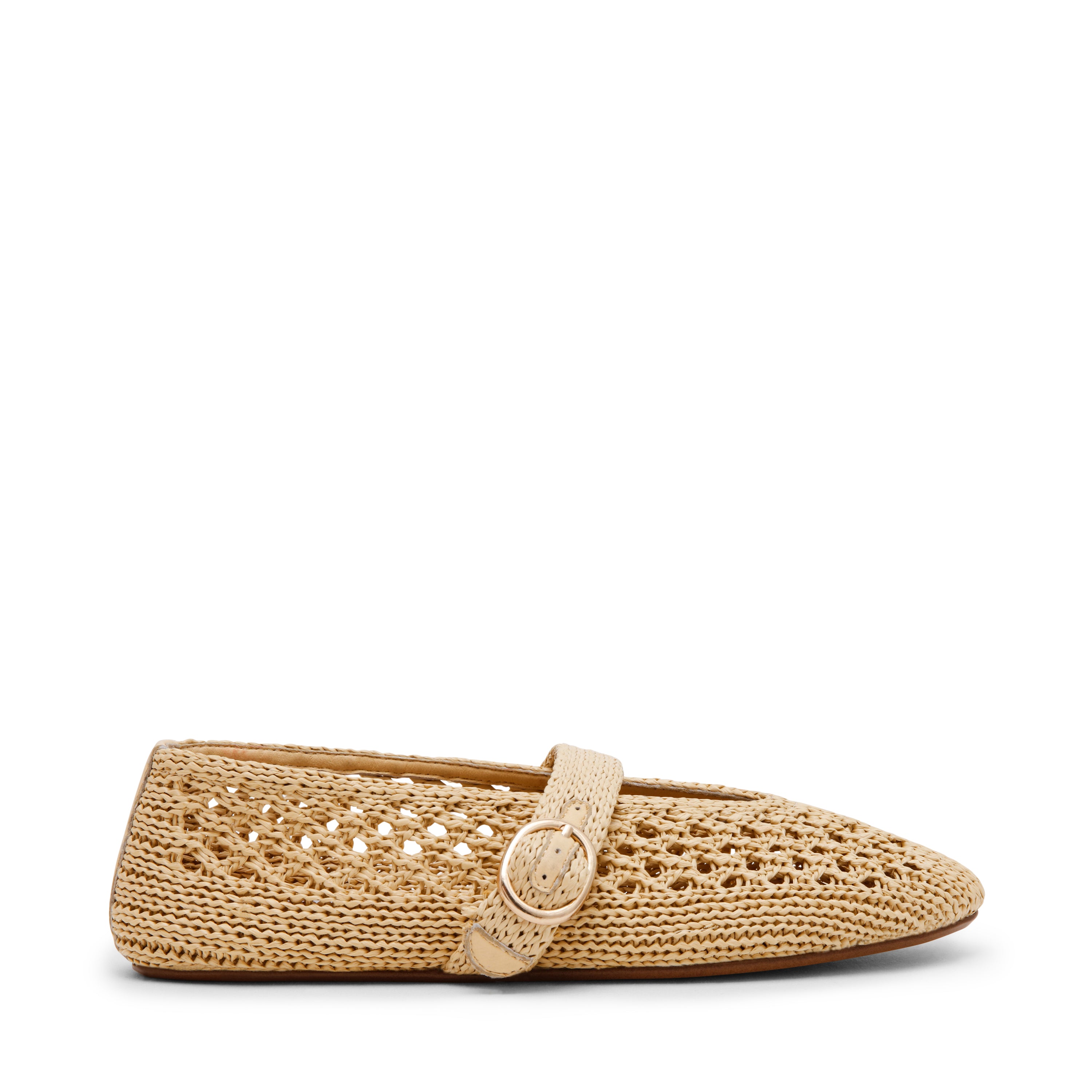 Alara Flat Shoe NAT RAFFIA
