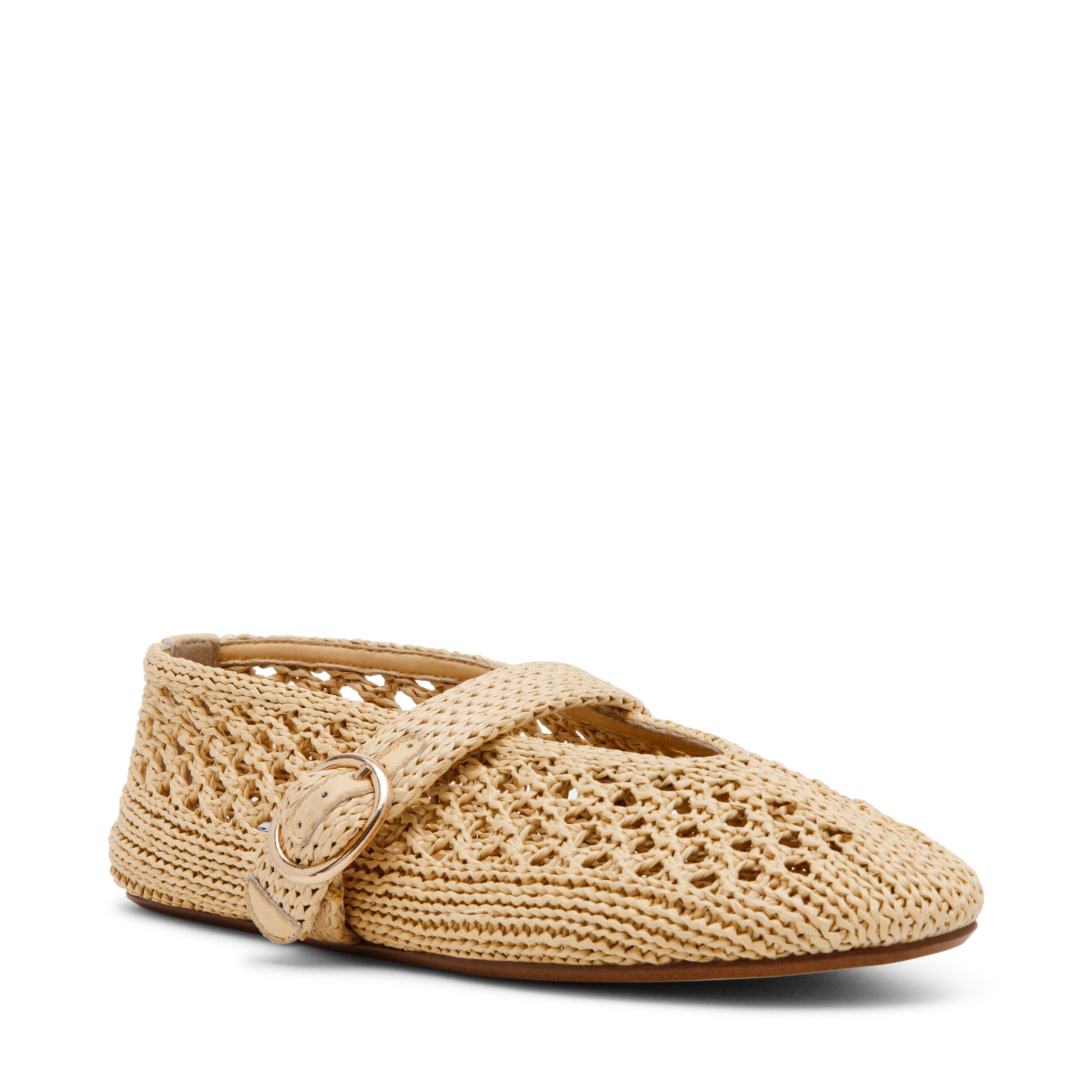 Alara Flat Shoe NAT RAFFIA