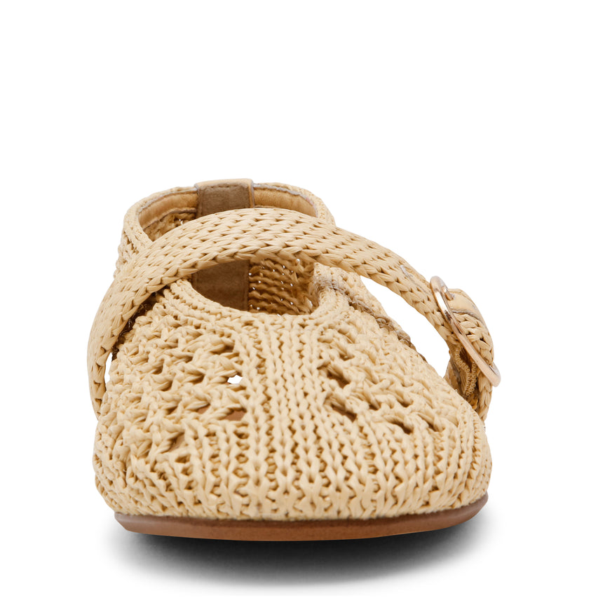 Alara Flat Shoe NAT RAFFIA