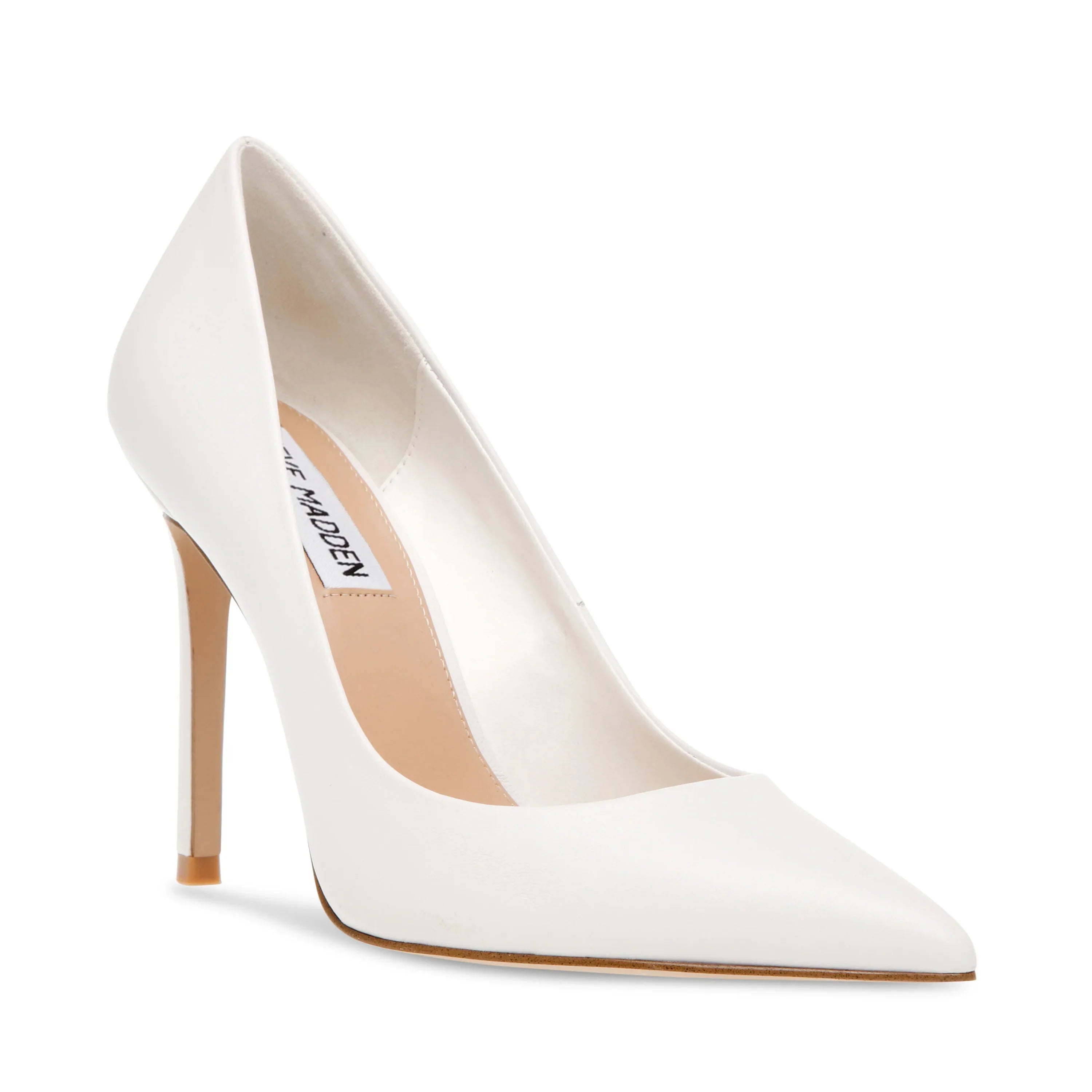 Evelyn-E Pump White Leather- Hover Image