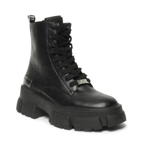 STEVE MADDEN Tanker Black Leather Fashion Days