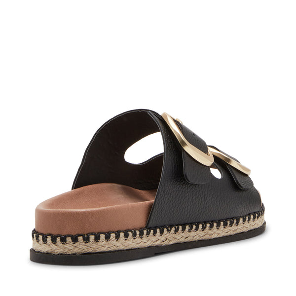 Satano Sandal Black Leather - Steve Madden Polska