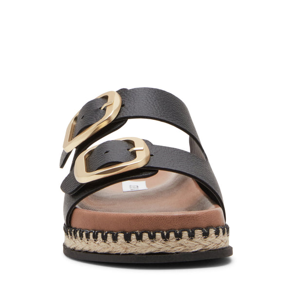 Satano Sandal Black Leather - Steve Madden Polska