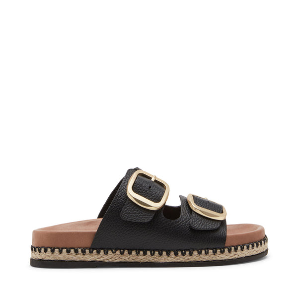 Satano Sandal Black Leather - Steve Madden Polska