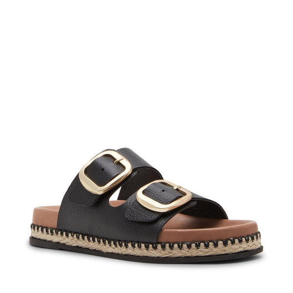 Satano Sandal Black Leather - Steve Madden Polska