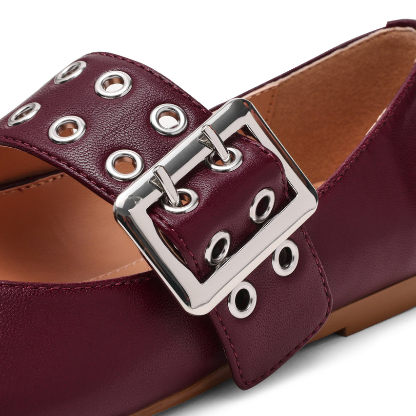 Atlantica Flat Shoe CHERRY LACQ LE