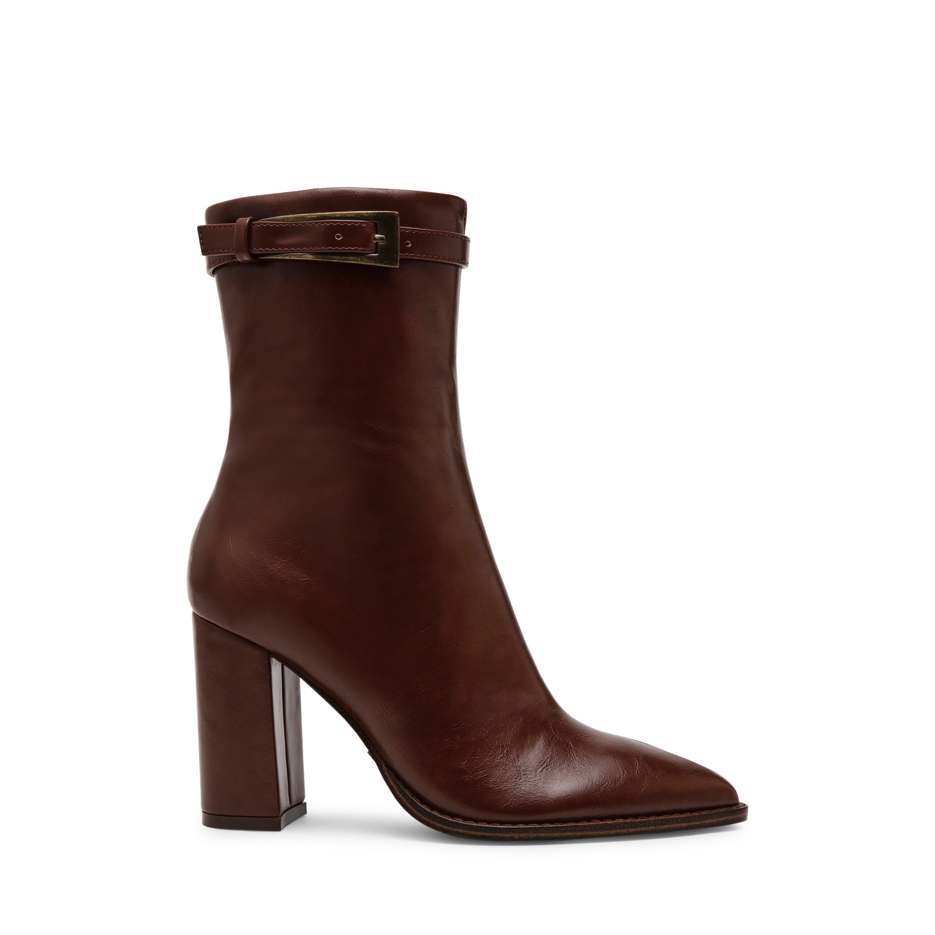 Brentley Heeled Ankle Boots Cognac