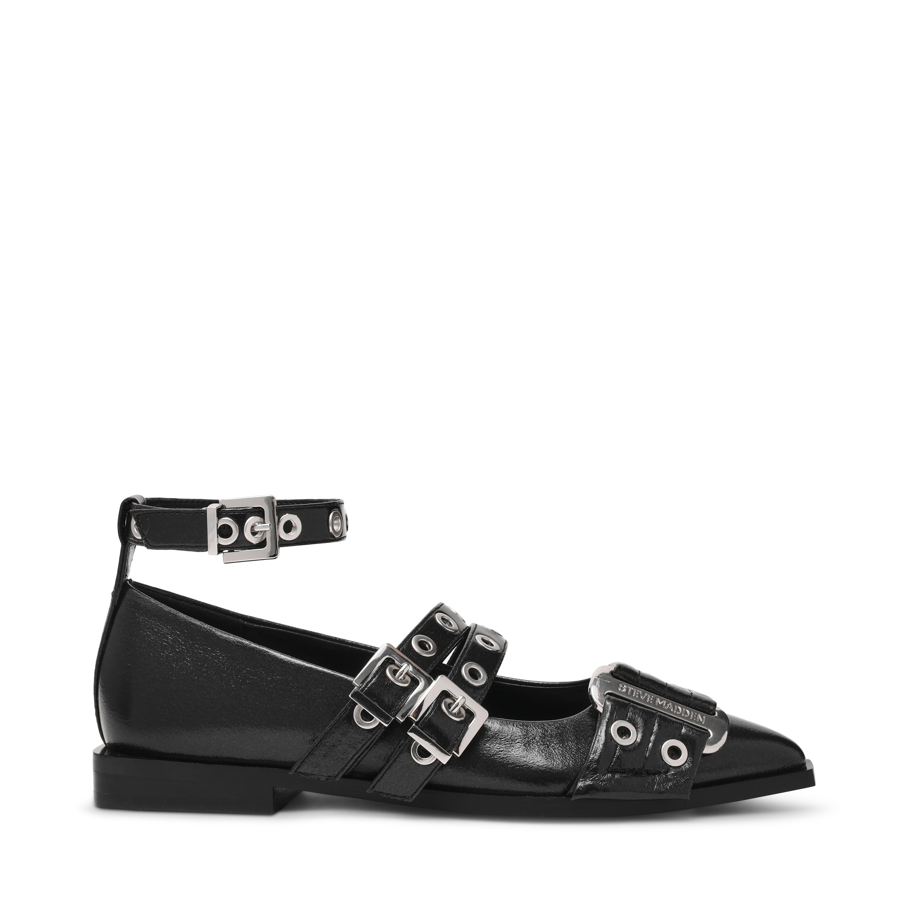 Grander Flat Shoe BLK CRINKLE
