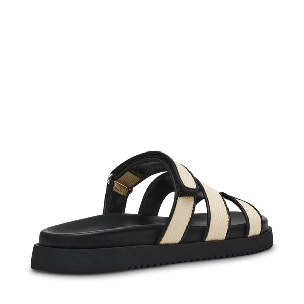 Missile Sandal NAT BLACK RAFFIA