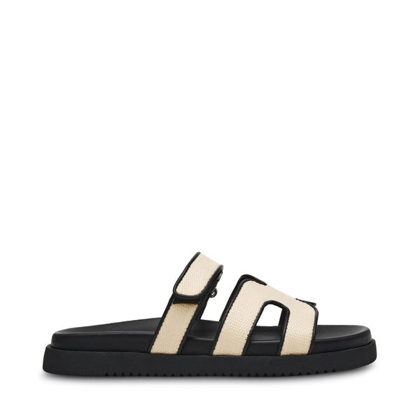 Missile Sandal NAT BLACK RAFFIA