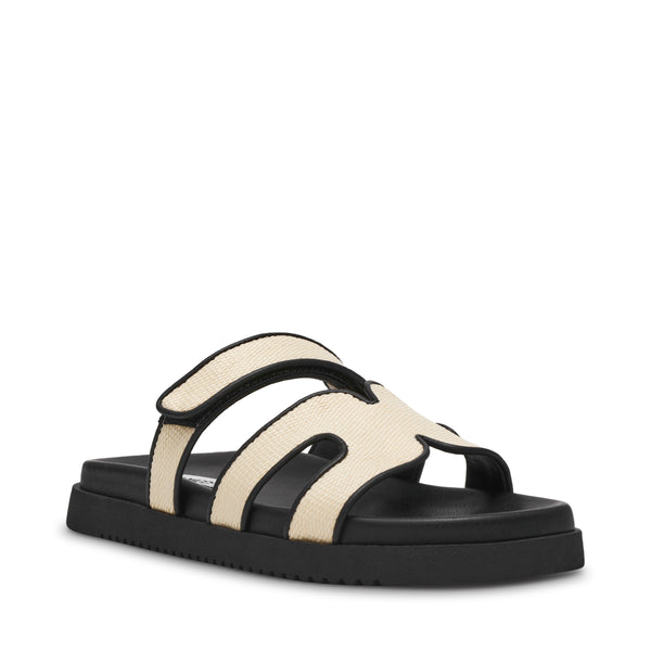 Missile Sandal NAT BLACK RAFFIA