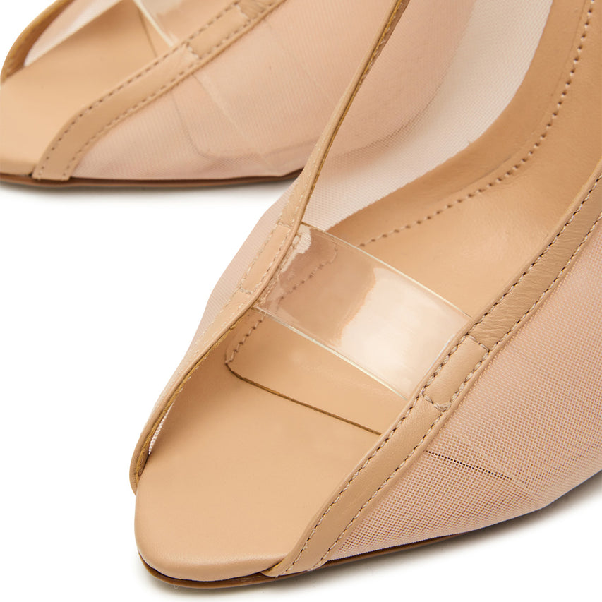Sasha-Mesh Pump NATURAL LEATHER - view 5